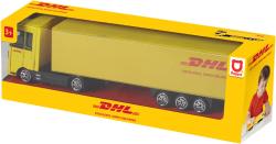 Auto kamion DHL Přeprava zásilek tahač kovový s návěsem volný chod