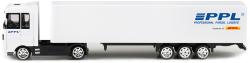 Auto kamion PPL Přeprava zásilek tahač kovový s návěsem volný chod