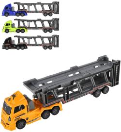 Auto kamion přepravník aut plastový tahač na setrvačník 4 barvy Auto kamion přepravník aut plastový tahač na setrvačník 4 barvy