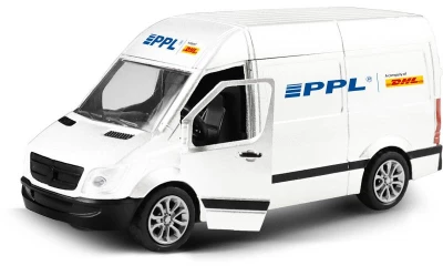 Auto kovová dodávka přepravní společnost PPL zpětný chod