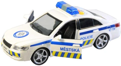 Auto městská policie 24cm CZ na setrvačník 1:16 na baterie Světlo Zvuk CZ