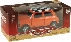 Auto Mini Cooper retro kovové 11cm zpětný chod 4 barvy