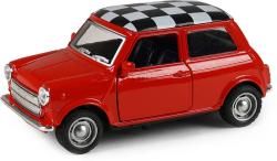 Auto Mini Cooper retro kovové 11cm zpětný chod 4 barvy