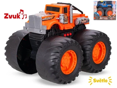 Auto monster truck velká kola 28cm na baterie Světlo Zvuk 2 barvy