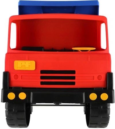 Auto nákladní T815 sklápěčka s korbou na písek 73cm modro/červená