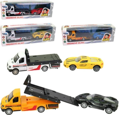 Auto odtahová služba zpětný chod City Collection set s autíčkem 4 druhy kov Auto odtahová služba zpětný chod City Collection set s autíčkem 4 druhy kov