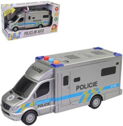 Auto policejní dodávka česká Policie na baterie Světlo Zvuk CZ plast Auto policejní dodávka česká Policie na baterie Světlo Zvuk CZ plast