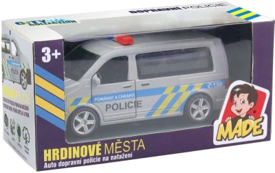 Auto policejní dodávka kovová Česká Policie CZ na baterie Světlo Zvuk