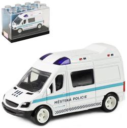 Auto policejní kovová dodávka volný chod městská policie Ostrava