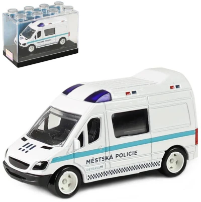 Auto policejní kovová dodávka volný chod městská policie Ostrava Auto policejní kovová dodávka volný chod městská policie Ostrava