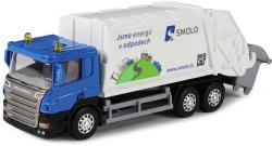 Auto popeláři zpětný chod svoz komunálního odpadu s kontejnerem kov