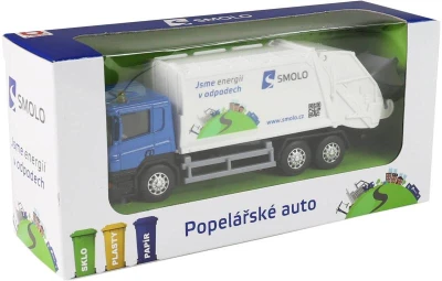 Auto popeláři zpětný chod svoz komunálního odpadu s kontejnerem kov