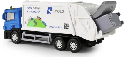 Auto popeláři zpětný chod svoz komunálního odpadu s kontejnerem kov