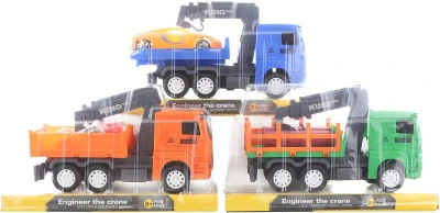 Auto pracovní s hydraulickou rukou na setrvačník set s doplňky 3 druhy plast Auto pracovní s hydraulickou rukou na setrvačník set s doplňky 3 druhy plast