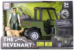 Auto Revenant terénní 14cm lovecký set s figurkou lovce a 2 zvířaty