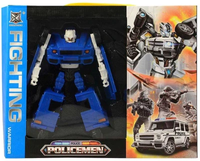 Auto robot s transformáciou 19cm transrobot set s doplnkami plast 4 druhy