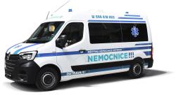 Auto sanitka Ostrava kovová ambulance volný chod v plastovém boxu