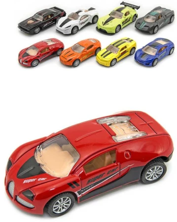 Auto sportovní 8cm model kovový na zpětné natažení různé druhy Auto sportovní 8cm model kovový na zpětné natažení různé druhy