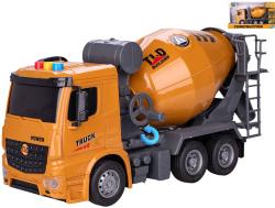 Auto stavební domíchávač oranžový funkční na baterie Světlo Zvuk