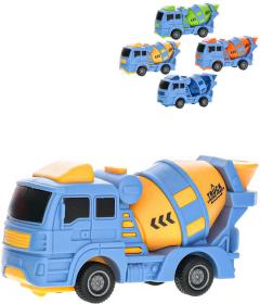 Auto stavební míchačka 10cm jezdící po stlačení plast 4 barvy Auto stavební míchačka 10cm jezdící po stlačení plast 4 barvy
