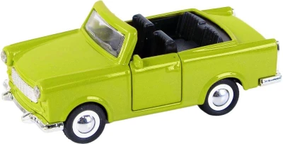 Auto Trabant kabriolet retro kovový na setrvačník v krabici 2 barvy