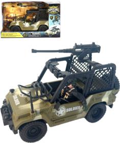 Auto vojenské průzkumné army vozidlo set s figurkou a doplňky plast Auto vojenské průzkumné army vozidlo set s figurkou a doplňky plast