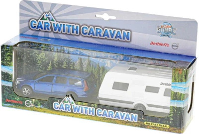 Auto Volvo V70 set s karavanem zpětný chod kov v krabici