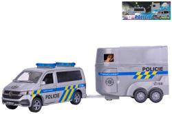 Auto VW policejní dodávka zpětný chod set se 2 koni a přívěsem česká policie CZ Auto VW policejní dodávka zpětný chod set se 2 koni a přívěsem česká policie CZ