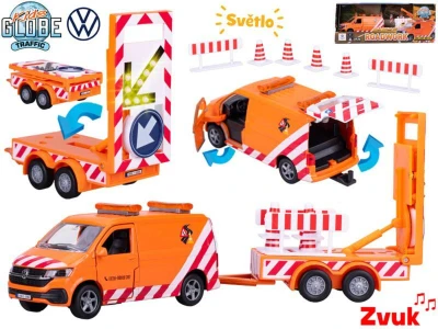 Auto VW Transporter zpětný chod s dopravním značením na baterie Světlo Zvuk