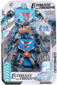 Auto závodní/bojový robot s transformací 2v1 transrobot s přeměnou 2 barvy