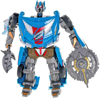 Auto závodní/bojový robot s transformací 2v1 transrobot s přeměnou 2 barvy