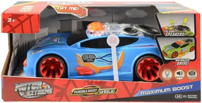 Auto závodní na baterie 23cm vibrující reproduktory 2 barvy Světlo Zvuk