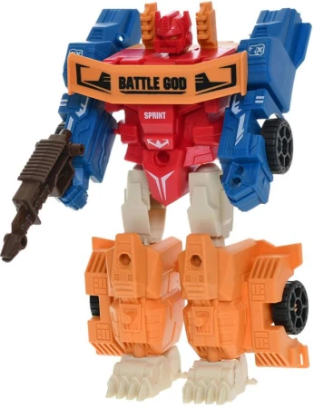 Auto závodný/robot Deformation Warrior transrobot set 2ks s doplnkami 3 farby