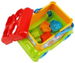 Autobus baby vkládačka autíčko + 4 dílky zvířátka v síťce