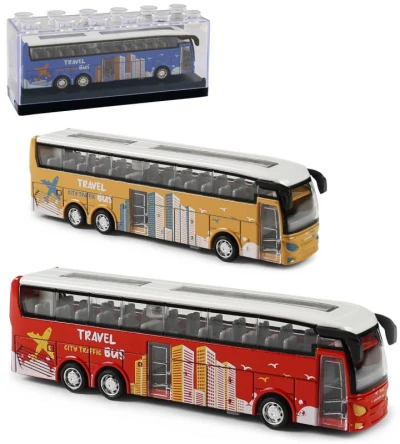 Autobus dálkový zájezdový kovový s grafikou 3 druhy