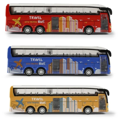 Autobus dálkový zájezdový kovový s grafikou 3 druhy