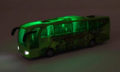 Autobus Dino / Zvířátka ZOO na setrvačník baterie Světlo Zvuk 2 druhy