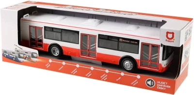 Autobus hlásí zastávky MHD Červený zpětný chod na baterie Světlo Zvuk CZ