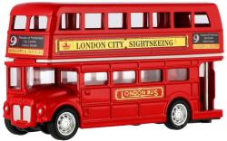 Autobus Londýn červený kovový patrový doubledecker zpětný chod