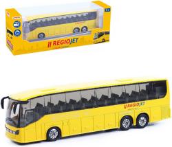 Autobus RegioJet žlutý 18,5cm zpětný nátah kovový v krabici Autobus RegioJet žlutý 18,5cm zpětný nátah kovový v krabici