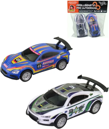 Autodráha Racing Collection 1:43 náhradní díl auto set 2ks modrá / bílá