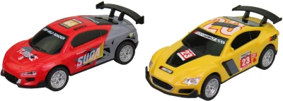 Autodráha Racing Collection 1:43 náhradní díl auto set 2ks žlutá / červená