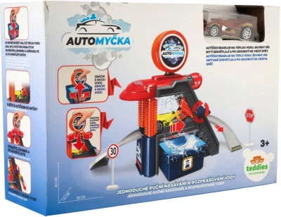 Automyčka + auto ve vodě měnící barvu herní set s doplňky