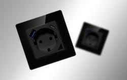 Avatto Chytrá WiFi zásuvka N-WOT10-USB-B TUYA USB USB-C (černá)