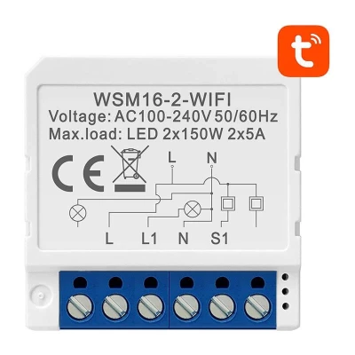 Avatto Chytrý spínací modul WiFi WSM16-W2 TUYA