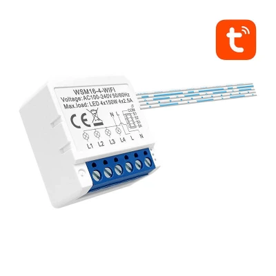 Avatto WSM16-W4 bílý WiFi 4kanálový chytrý spínací modul