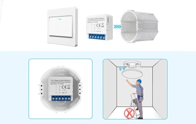 Avatto Chytrý spínací modul ZigBee LZWSM16-W2 Bez neutrálu TUYA
