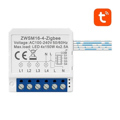 Avatto Chytrý spínací modul ZigBee ZWSM16-W4 TUYA Avatto Chytrý spínací modul ZigBee ZWSM16-W4 TUYA