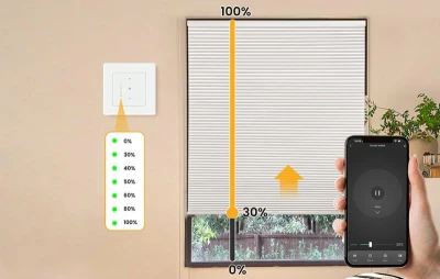 Avatto CS20-EU-W bílý WiFi dotykový inteligentní spínač rolet