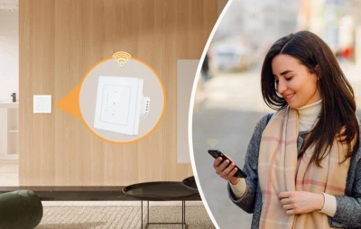 Avatto CS20-EU-W bílý WiFi dotykový inteligentní spínač rolet